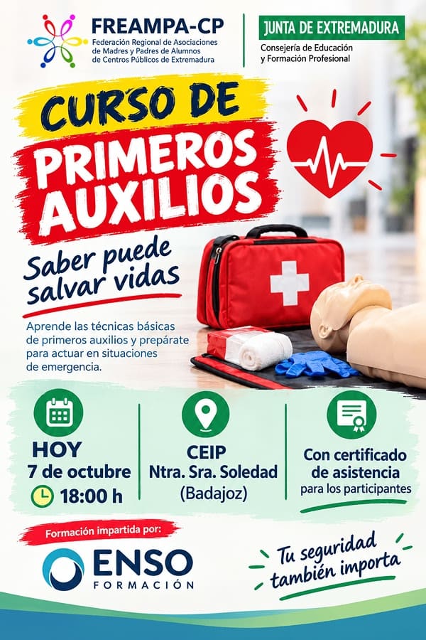 Curso de primeros auxilios en Badajoz 1
